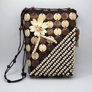 NWT Coconut Crossbody Bag Purse w/ Zipper